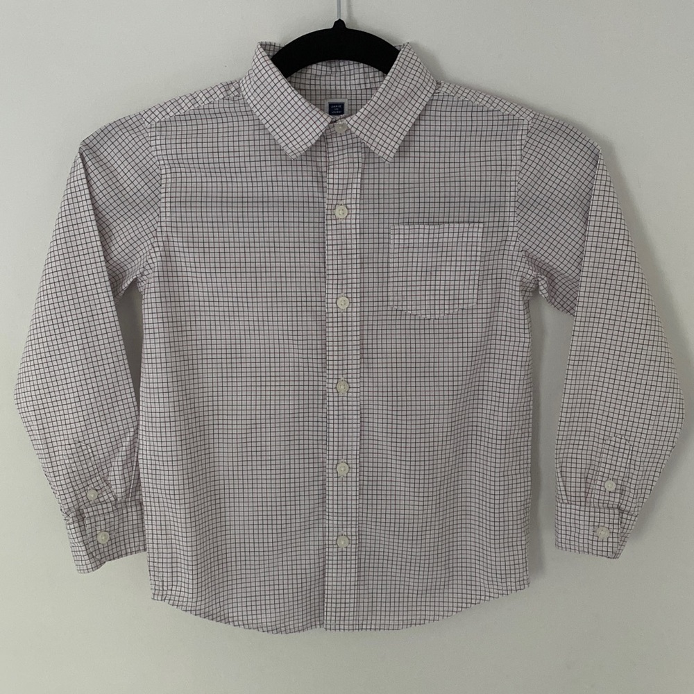 JANIE AND JACK Boy Checkered Long Sleeve Button Up
